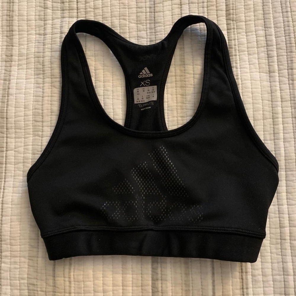 adidas Black Racerback Climalite Sports Bra